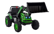 Koparka Traktor na akumulator dla dzieci Zielony + Ruchome Ramię Łyżka + Pilot + Wolny Start + Radio FM + LED