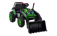 Koparka Traktor na akumulator dla dzieci Zielony + Ruchome Ramię Łyżka + Pilot + Wolny Start + Radio FM + LED