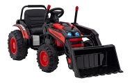 Koparka Traktor na akumulator dla dzieci Czerwony + Ruchome Ramię Łyżka + Pilot + Wolny Start + Radio FM + LED