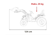 Koparka Traktor na akumulator dla dzieci Czerwony + Ruchome Ramię Łyżka + Pilot + Wolny Start + Radio FM + LED