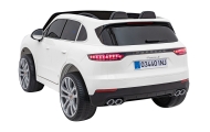 Elektromobilis Porsche Cayenne S, lakuotas baltas-Elektromobiliai vaikams, Visureigiai-e-vaikas