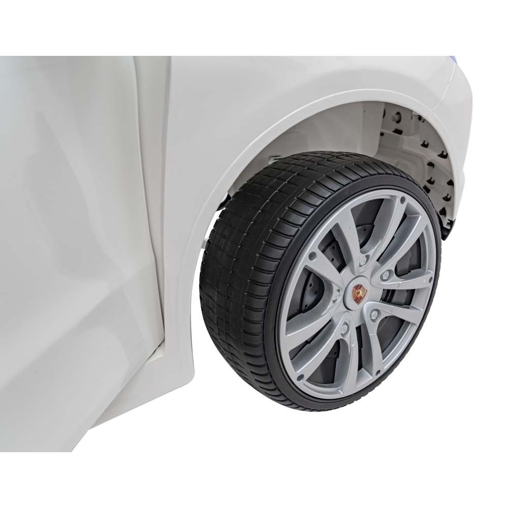 Elektromobilis Porsche Cayenne S, lakuotas baltas-Elektromobiliai vaikams, Visureigiai-e-vaikas
