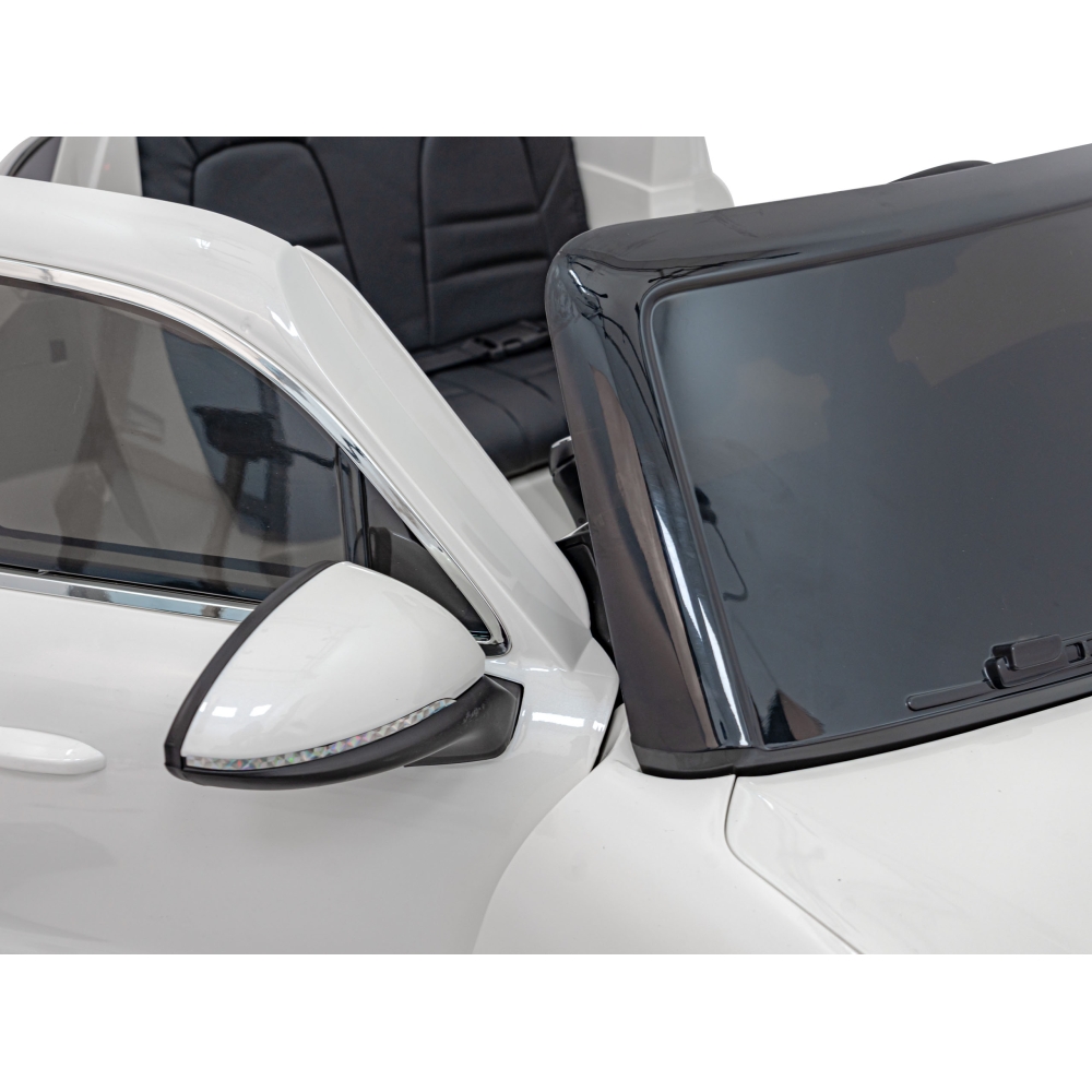Elektromobilis Porsche Cayenne S, lakuotas baltas-Elektromobiliai vaikams, Visureigiai-e-vaikas