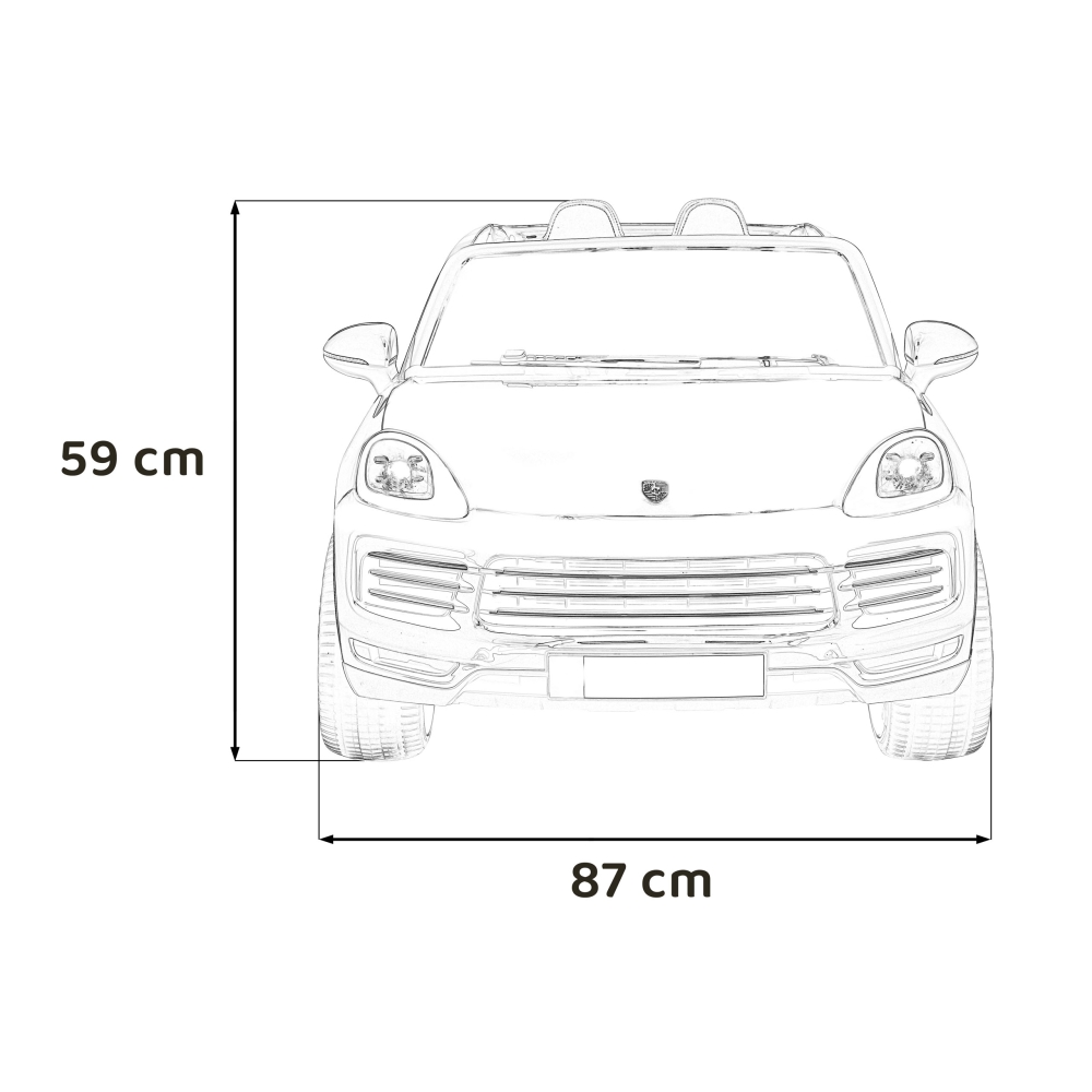Elektromobilis Porsche Cayenne S, lakuotas baltas-Elektromobiliai vaikams, Visureigiai-e-vaikas