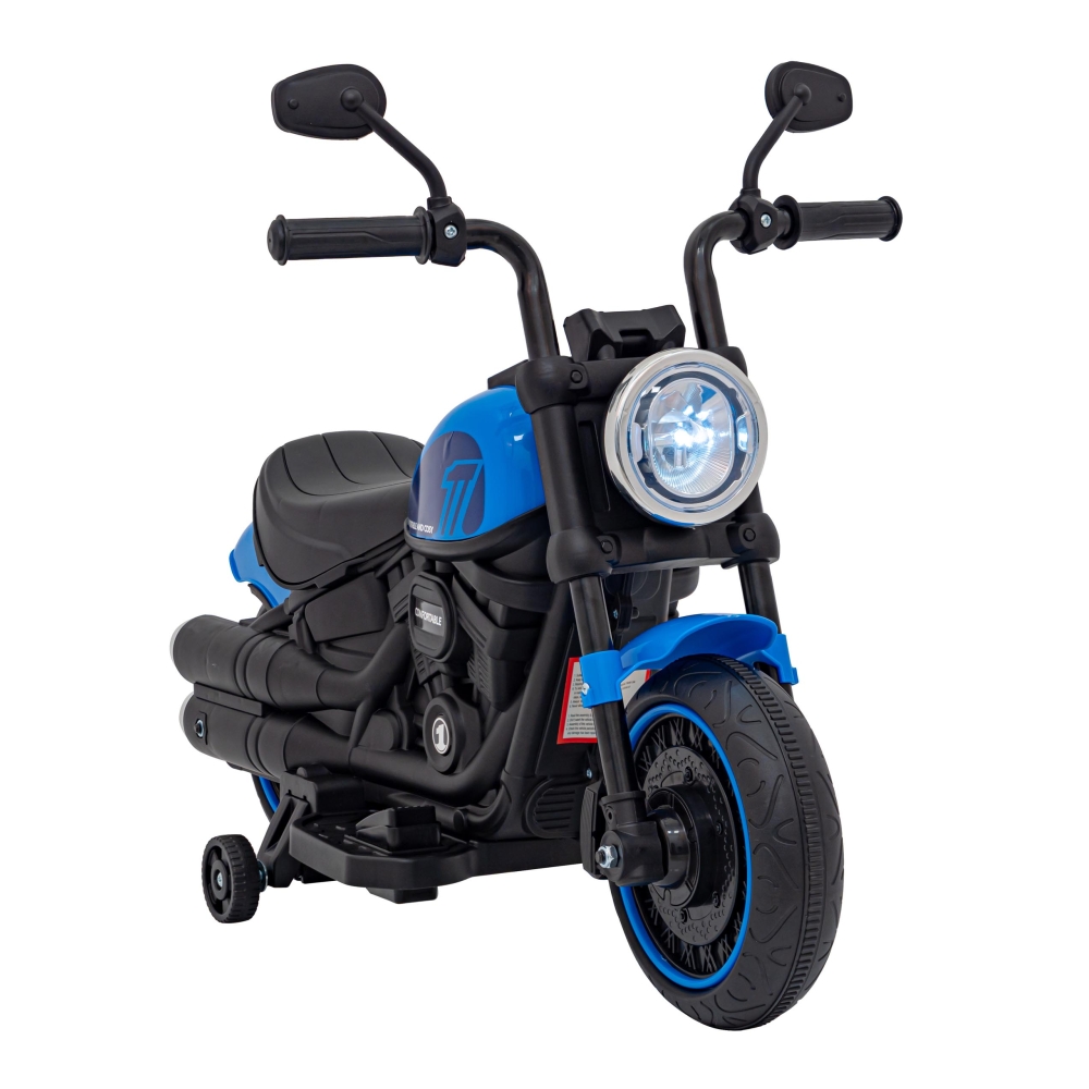 Elektrinis motociklas Chopper FASTER, Blue-Elektromobiliai vaikams, Motociklai-e-vaikas