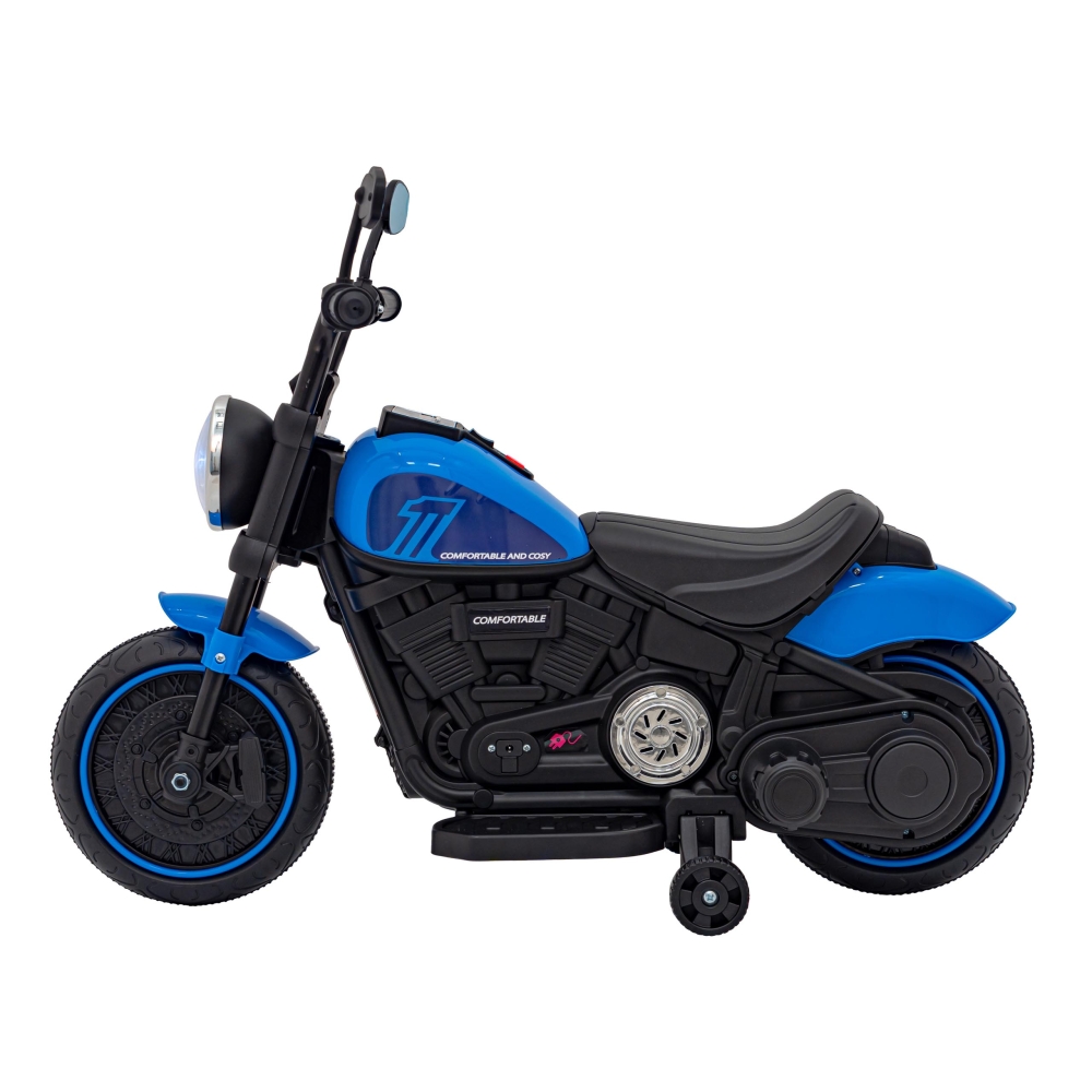 Elektrinis motociklas Chopper FASTER, Blue-Elektromobiliai vaikams, Motociklai-e-vaikas