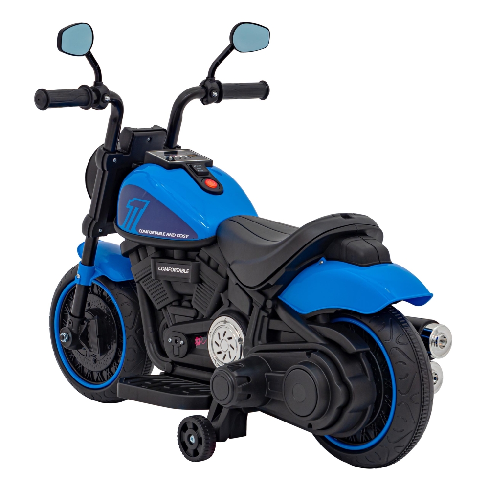 Elektrinis motociklas Chopper FASTER, Blue-Elektromobiliai vaikams, Motociklai-e-vaikas