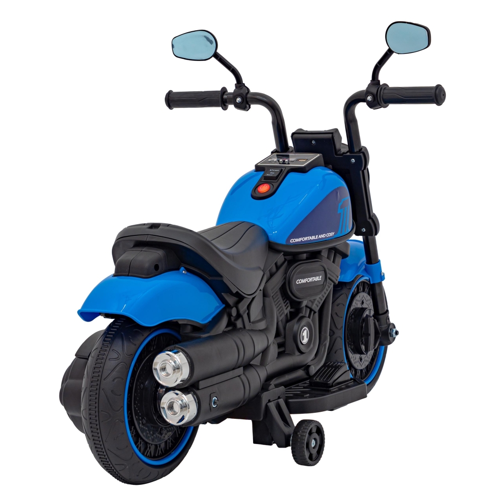 Elektrinis motociklas Chopper FASTER, Blue-Elektromobiliai vaikams, Motociklai-e-vaikas