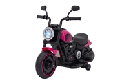 Motorek Chopper FASTER na akumulator dla dzieci Różowy + Radio FM + Panel audio + LED