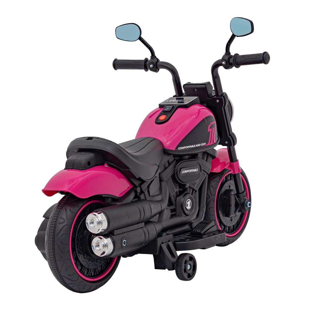 Elektrinis motociklas Chopper FASTER, Pink-Elektromobiliai vaikams, Motociklai-e-vaikas