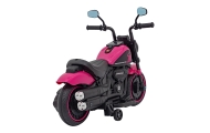 Motorek Chopper FASTER na akumulator dla dzieci Różowy + Radio FM + Panel audio + LED