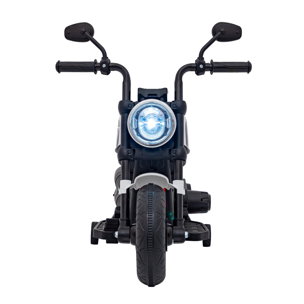 Elektrinis motociklas Chopper FASTER, White-Elektromobiliai vaikams, Motociklai-e-vaikas