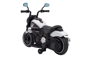 Motorek Chopper FASTER na akumulator dla dzieci Biały + Radio FM + Panel audio + LED
