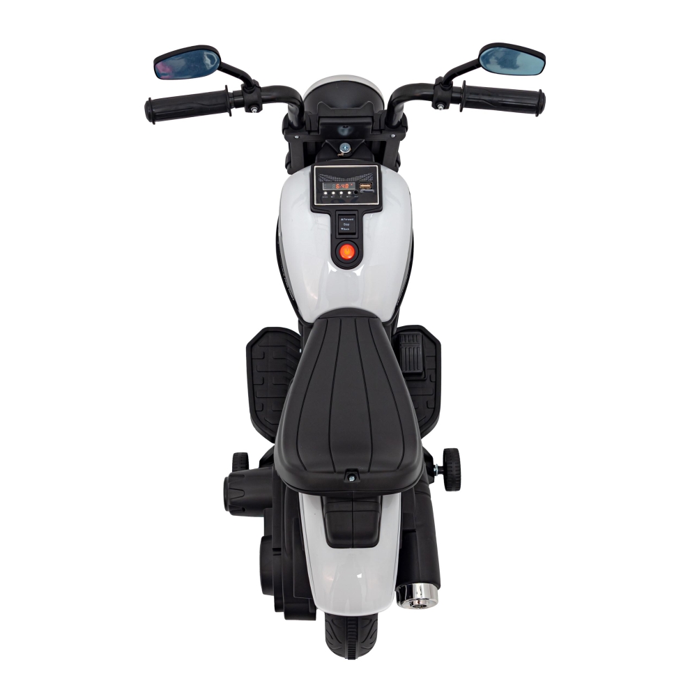 Elektrinis motociklas Chopper FASTER, White-Elektromobiliai vaikams, Motociklai-e-vaikas