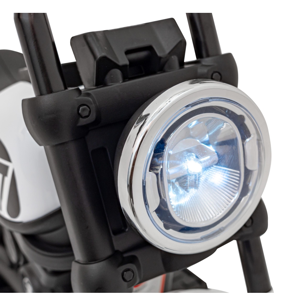 Elektrinis motociklas Chopper FASTER, White-Elektromobiliai vaikams, Motociklai-e-vaikas