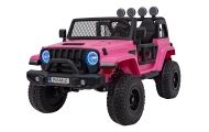 Auto terenowe OFF-ROAD 3.0 dla dzieci Różowy + Pilot + Wolny Start + Pasy + Audio LED
