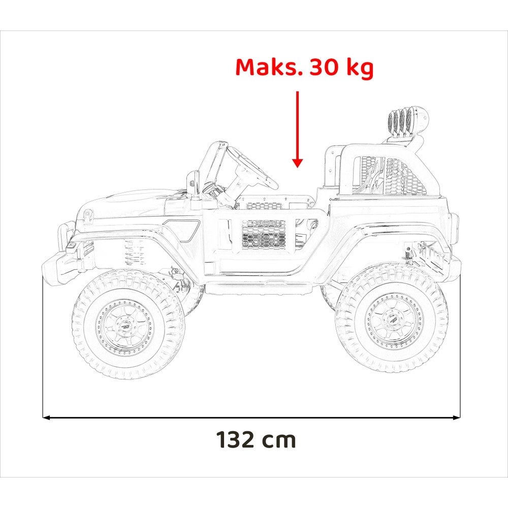 Elektromobilis OFF-ROAD 3.0, Pink-Elektromobiliai vaikams, Visureigiai-e-vaikas