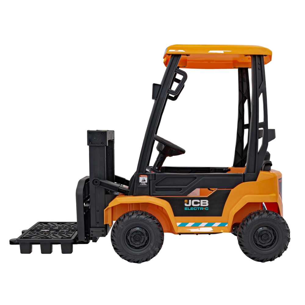 JCB geltonas šakinis krautuvas-Elektromobiliai vaikams, Traktoriai-e-vaikas