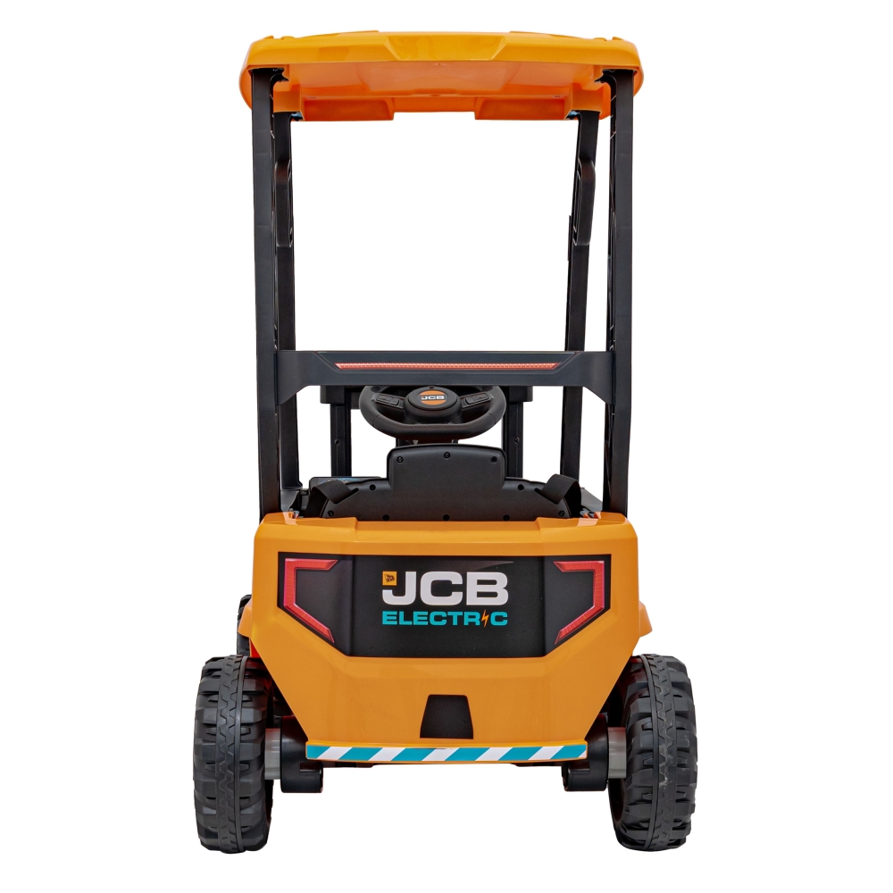 JCB geltonas šakinis krautuvas-Elektromobiliai vaikams, Traktoriai-e-vaikas