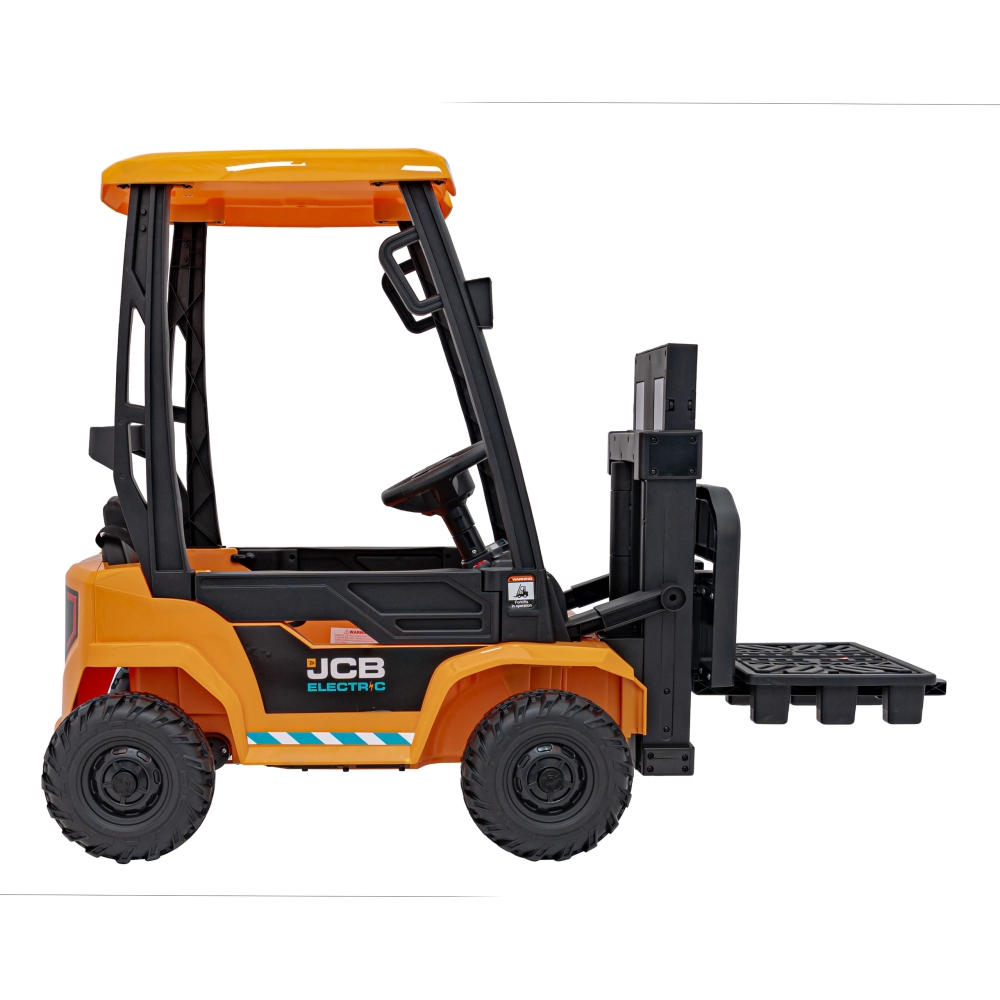 JCB geltonas šakinis krautuvas-Elektromobiliai vaikams, Traktoriai-e-vaikas