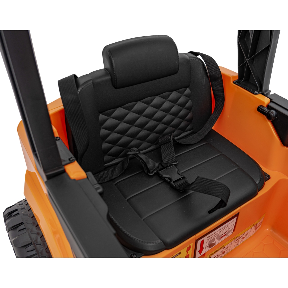 JCB geltonas šakinis krautuvas-Elektromobiliai vaikams, Traktoriai-e-vaikas