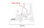 JCB geltonas šakinis krautuvas-Elektromobiliai vaikams, Traktoriai-e-vaikas
