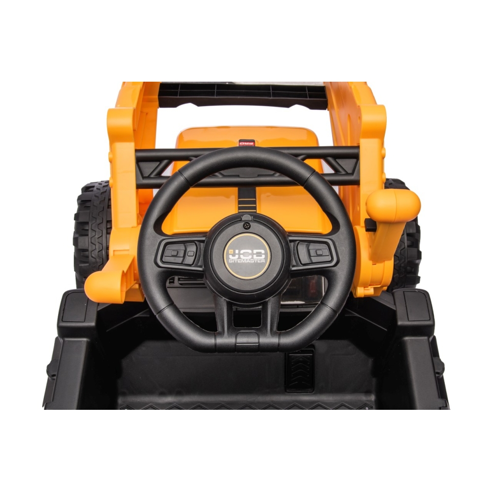 Elektrinis JCB ekskavatoriaus, Yellow-Elektromobiliai vaikams, Traktoriai-e-vaikas