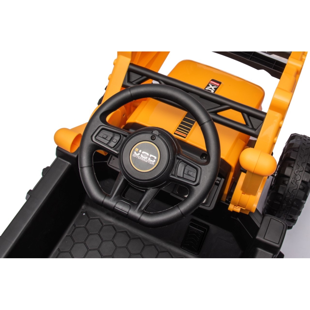 Elektrinis JCB ekskavatoriaus, Yellow-Elektromobiliai vaikams, Traktoriai-e-vaikas