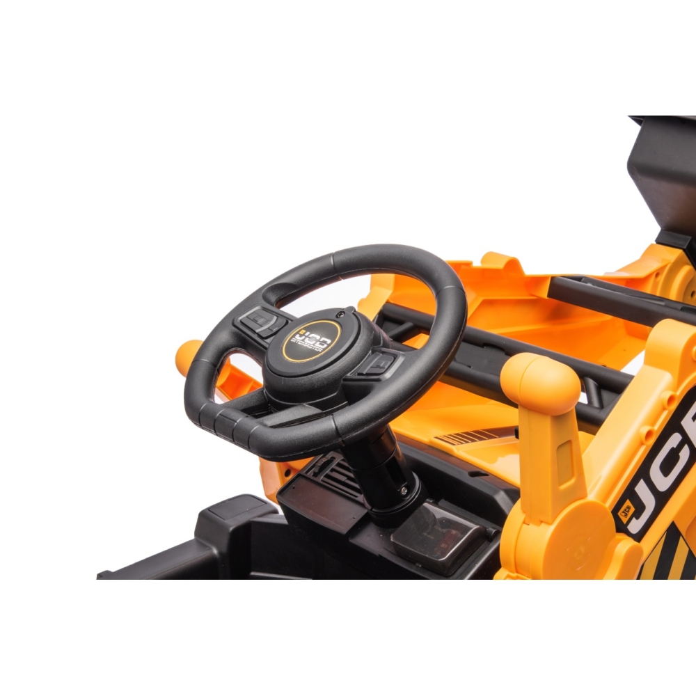 Elektrinis JCB ekskavatoriaus, Yellow-Elektromobiliai vaikams, Traktoriai-e-vaikas