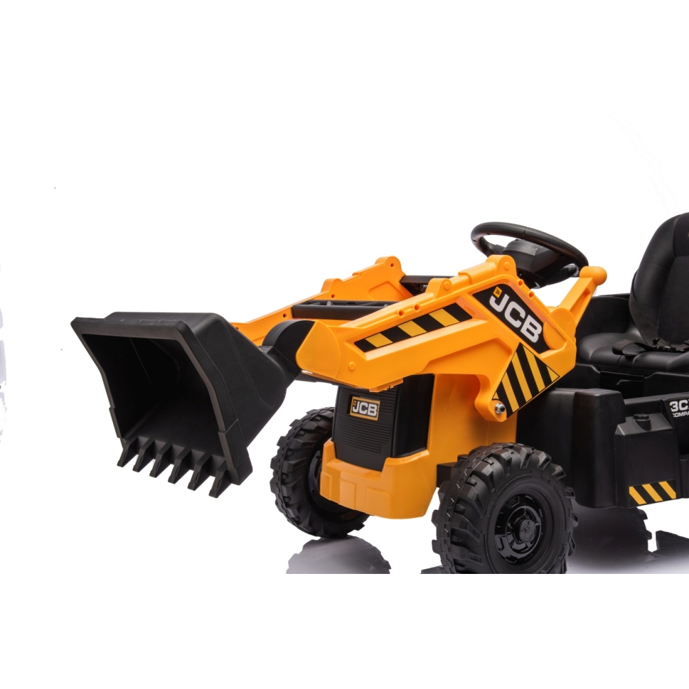 Elektrinis JCB ekskavatoriaus, Yellow-Elektromobiliai vaikams, Traktoriai-e-vaikas
