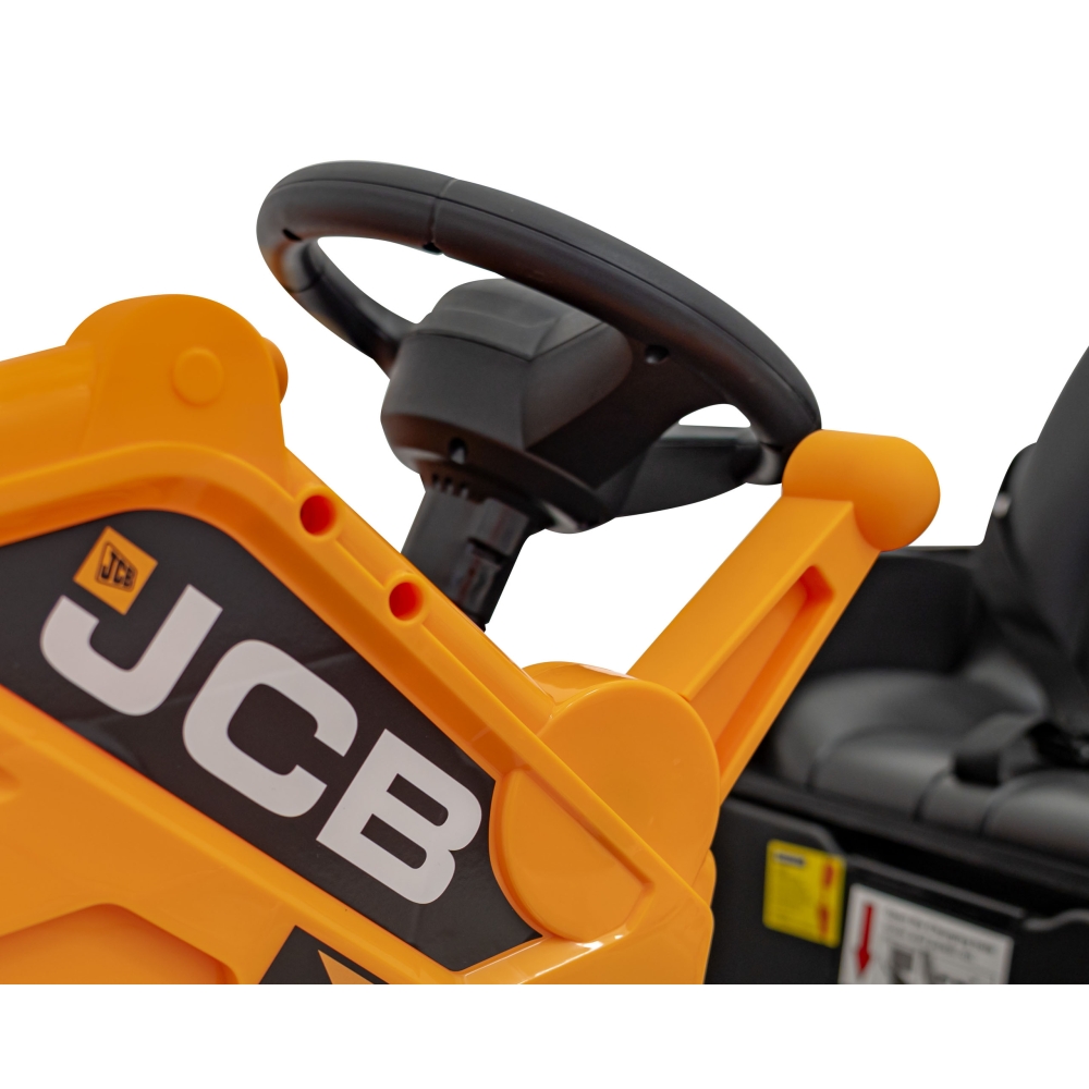 Elektrinis JCB ekskavatoriaus, Yellow-Elektromobiliai vaikams, Traktoriai-e-vaikas