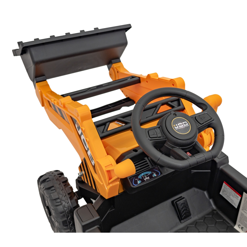 Elektrinis JCB ekskavatoriaus, Yellow-Elektromobiliai vaikams, Traktoriai-e-vaikas