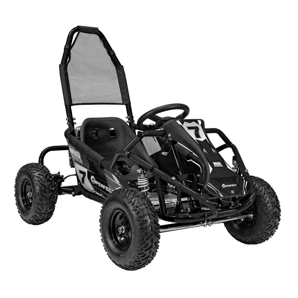 Degalinis kartingas „MUD MONSTER“, juodos spalvos-Elektromobiliai vaikams, Kartingai vaikams-e-vaikas