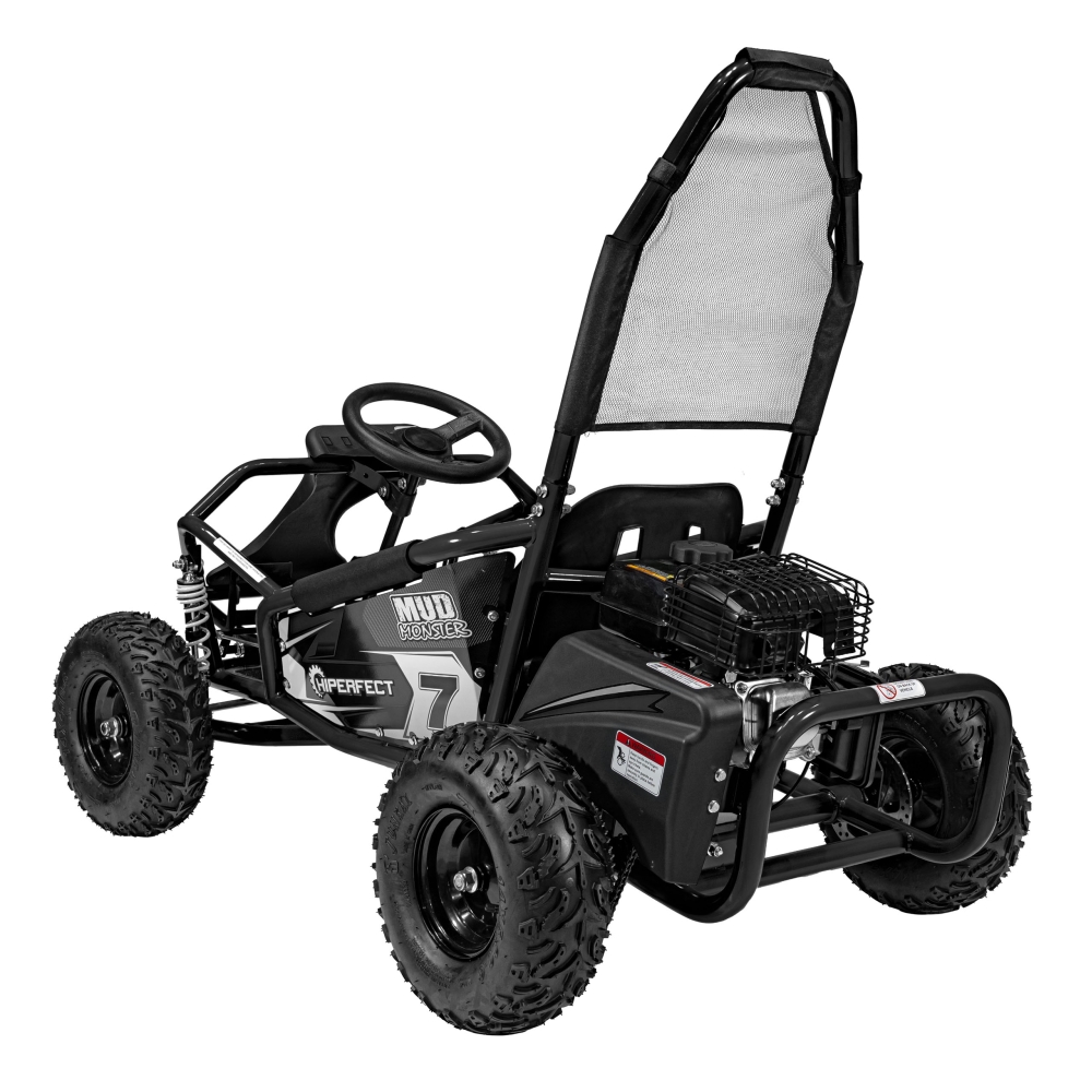 Degalinis kartingas „MUD MONSTER“, juodos spalvos-Elektromobiliai vaikams, Kartingai vaikams-e-vaikas