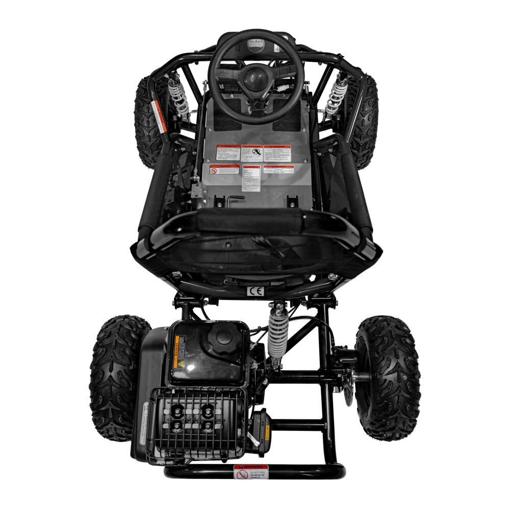 Degalinis kartingas „MUD MONSTER“, juodos spalvos-Elektromobiliai vaikams, Kartingai vaikams-e-vaikas
