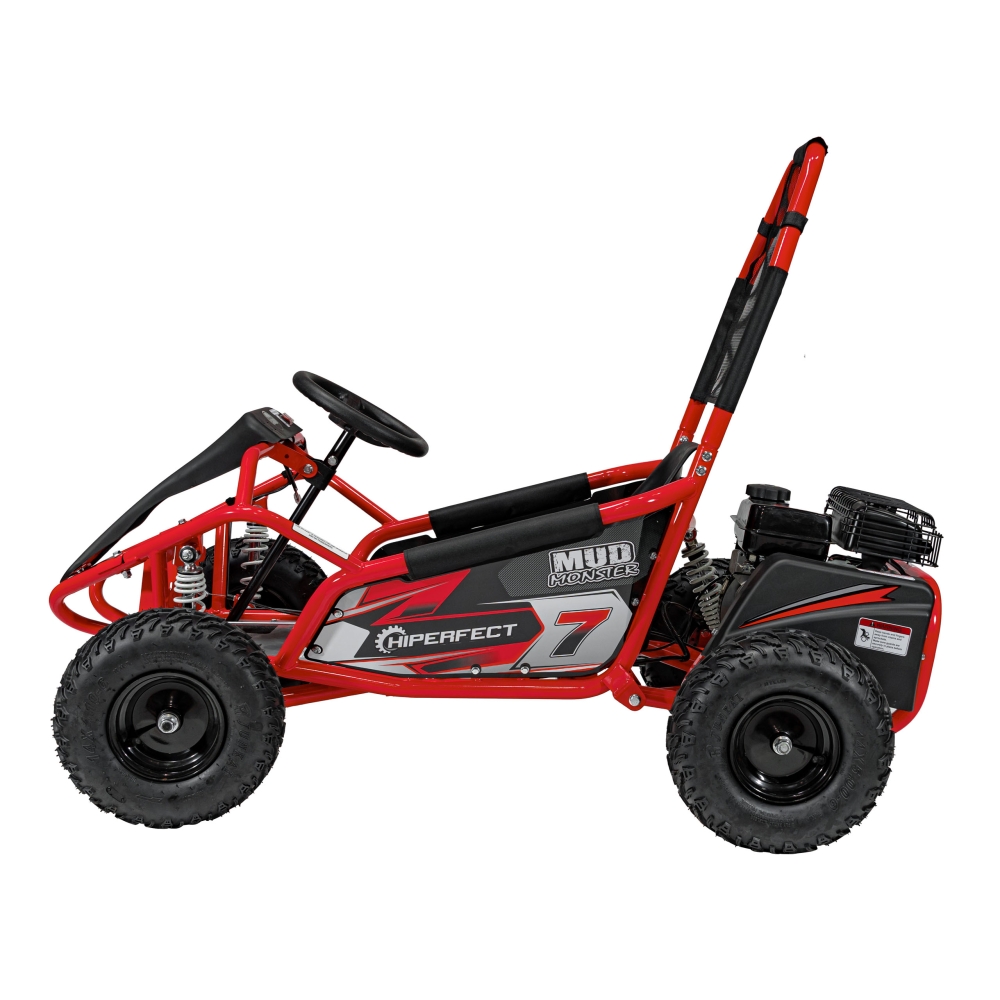 Degalinis kartingas „MUD MONSTER“ (raudonas)-Elektromobiliai vaikams, Kartingai vaikams-e-vaikas