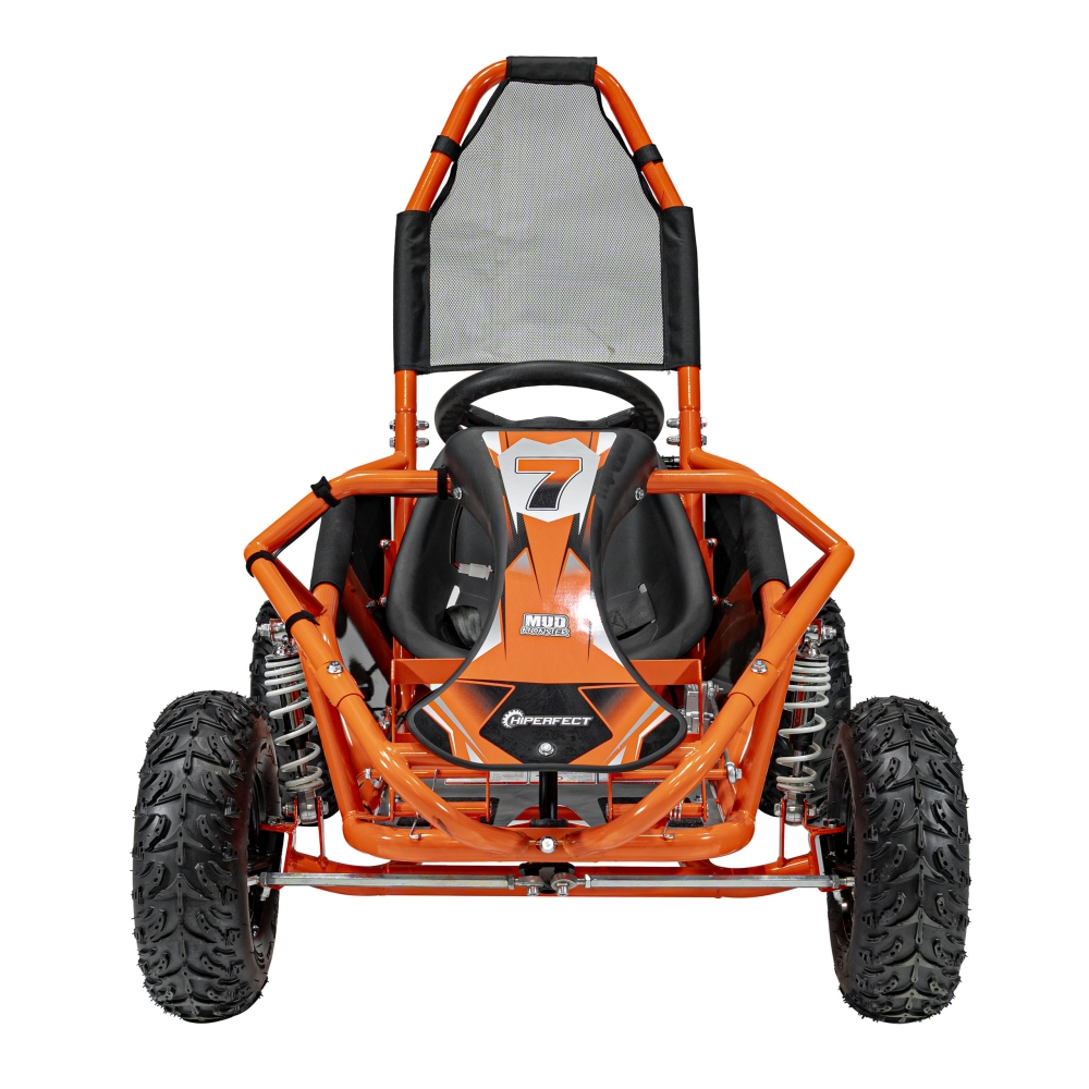 Degalinis kartingas „MUD MONSTER“, oranžinis-Elektromobiliai vaikams, Kartingai vaikams-e-vaikas