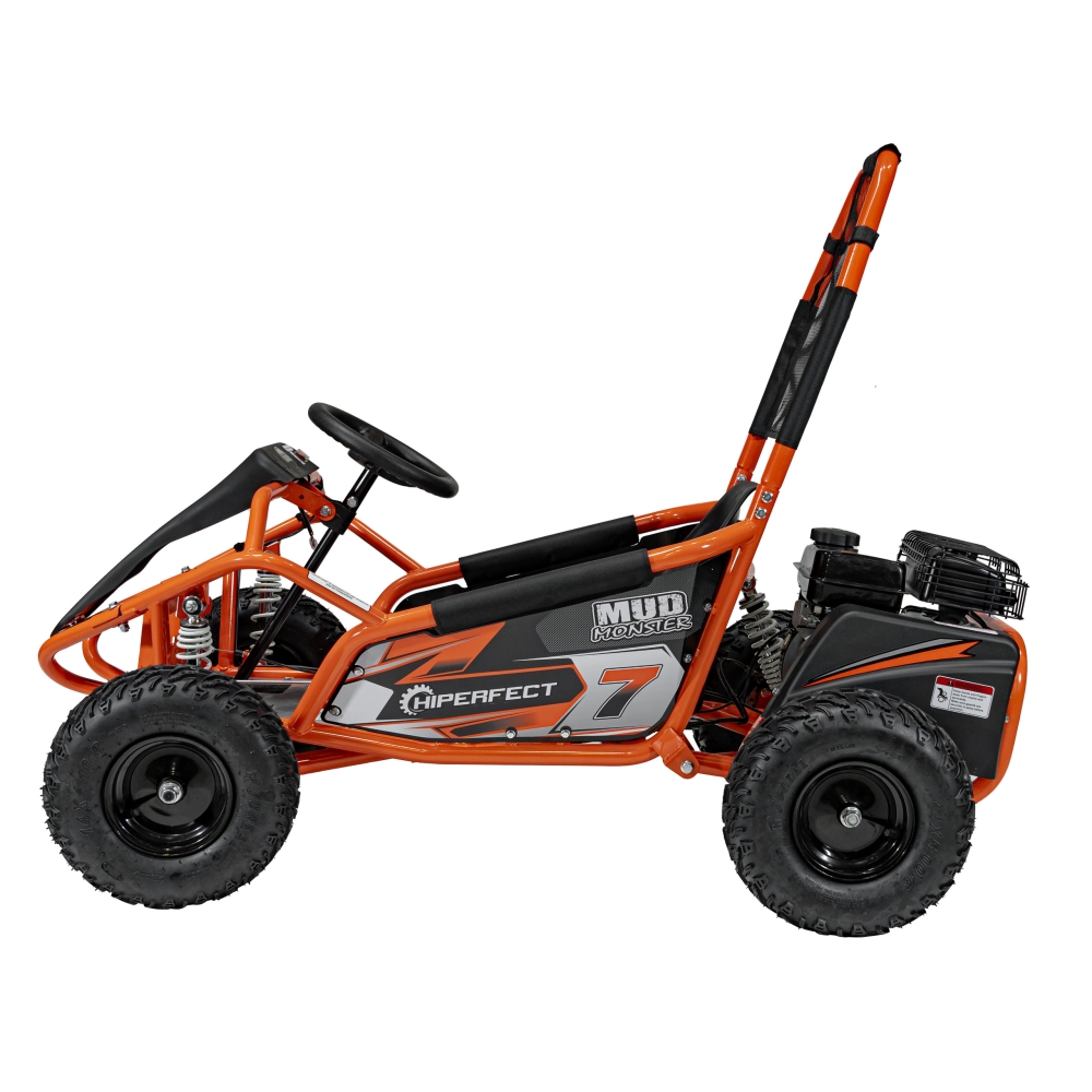 Degalinis kartingas „MUD MONSTER“, oranžinis-Elektromobiliai vaikams, Kartingai vaikams-e-vaikas