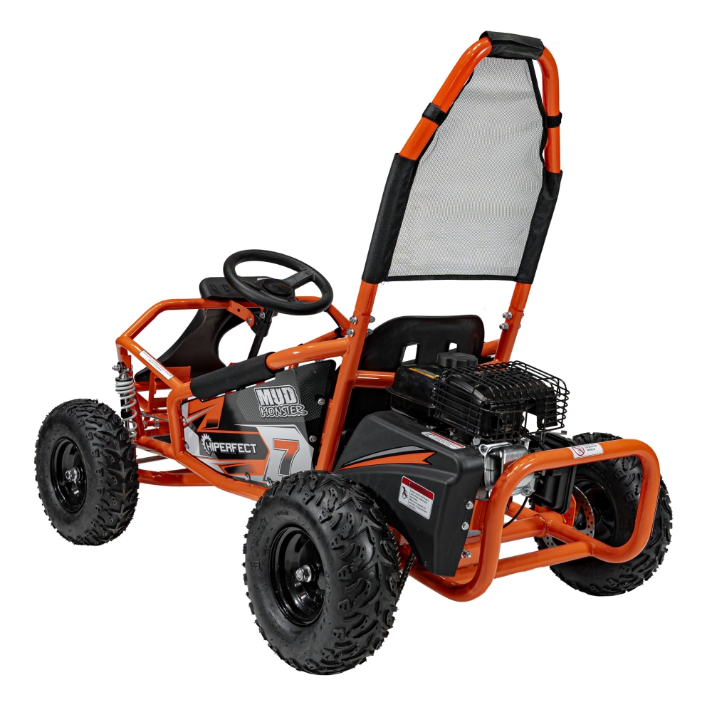 Degalinis kartingas „MUD MONSTER“, oranžinis-Elektromobiliai vaikams, Kartingai vaikams-e-vaikas