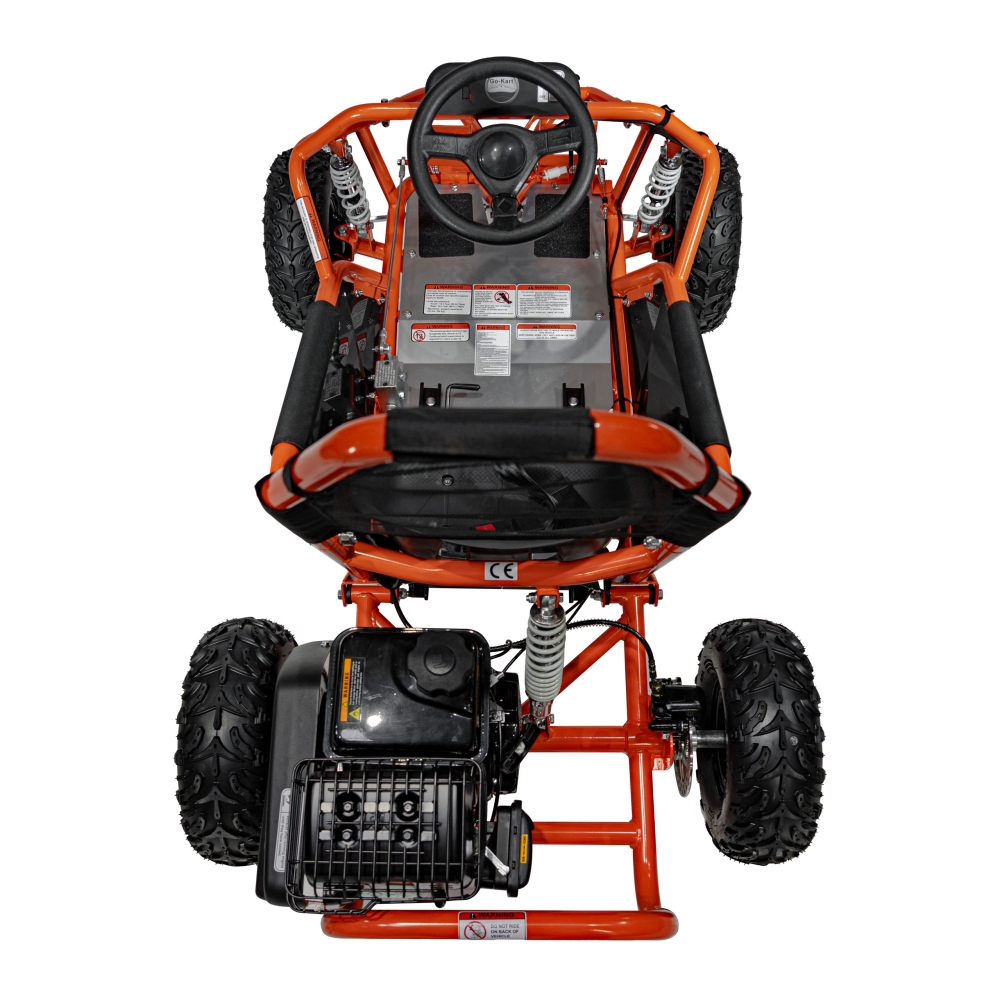 Degalinis kartingas „MUD MONSTER“, oranžinis-Elektromobiliai vaikams, Kartingai vaikams-e-vaikas