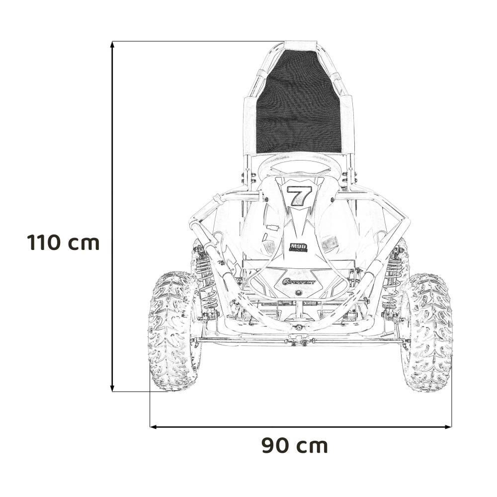 Pojazd Gokart Spalinowy MUD MONSTER Pomarańczowy