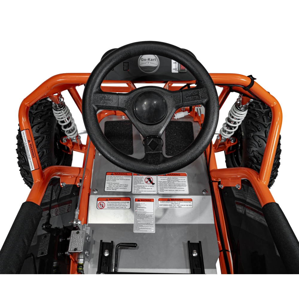 Degalinis kartingas „MUD MONSTER“, oranžinis-Elektromobiliai vaikams, Kartingai vaikams-e-vaikas