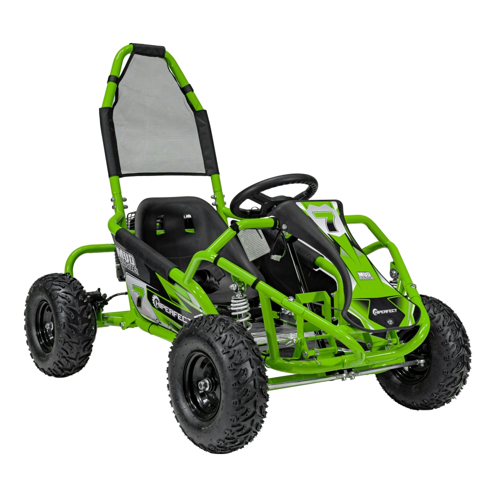 Degalinis kartingas „MUD MONSTER“ (žalias)-Elektromobiliai vaikams, Kartingai vaikams-e-vaikas
