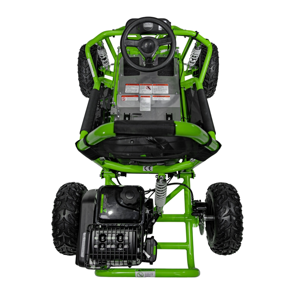 Degalinis kartingas „MUD MONSTER“ (žalias)-Elektromobiliai vaikams, Kartingai vaikams-e-vaikas