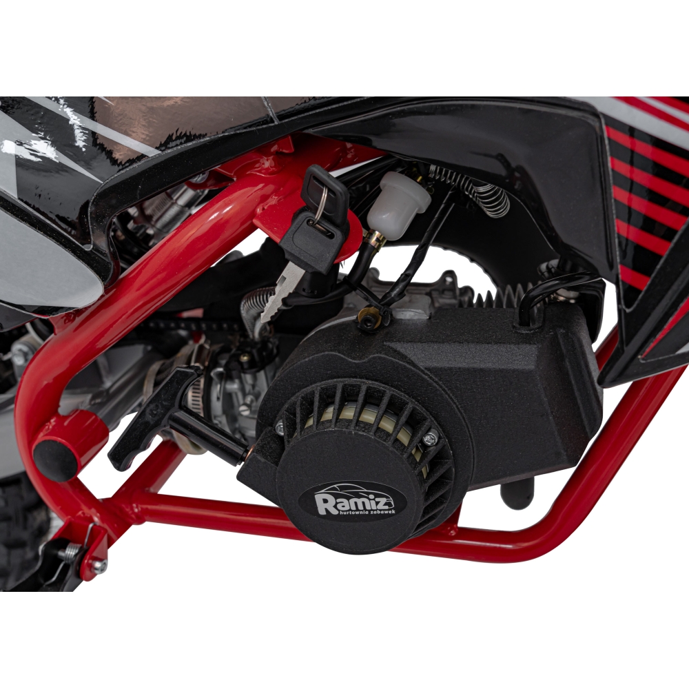 RENEGADE 50R raudonos spalvos transporto priemonė su vidaus degimo varikliu