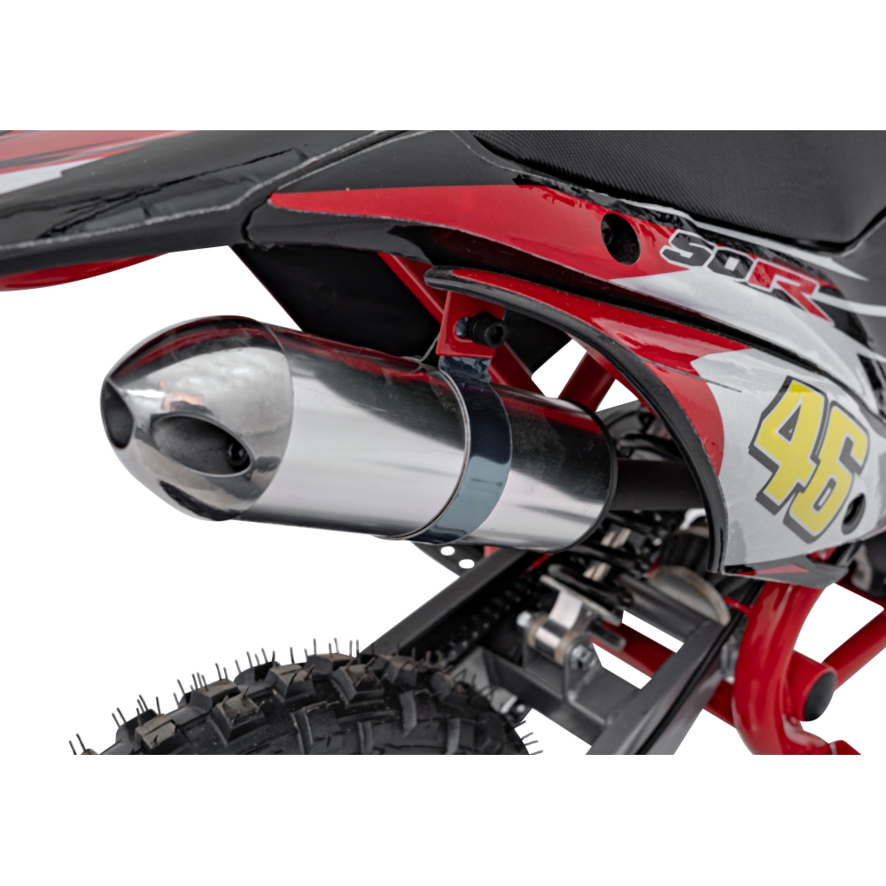RENEGADE 50R raudonos spalvos transporto priemonė su vidaus degimo varikliu