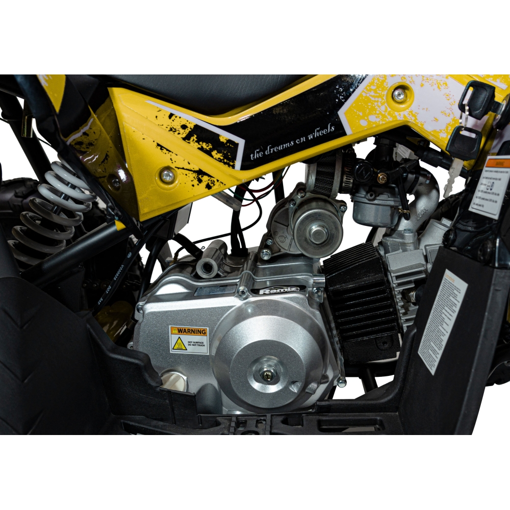 Benzininis keturratis RENEGADE HighPer 110CC, Yellow-Elektromobiliai vaikams, Keturračiai ir bagiai-e-vaikas