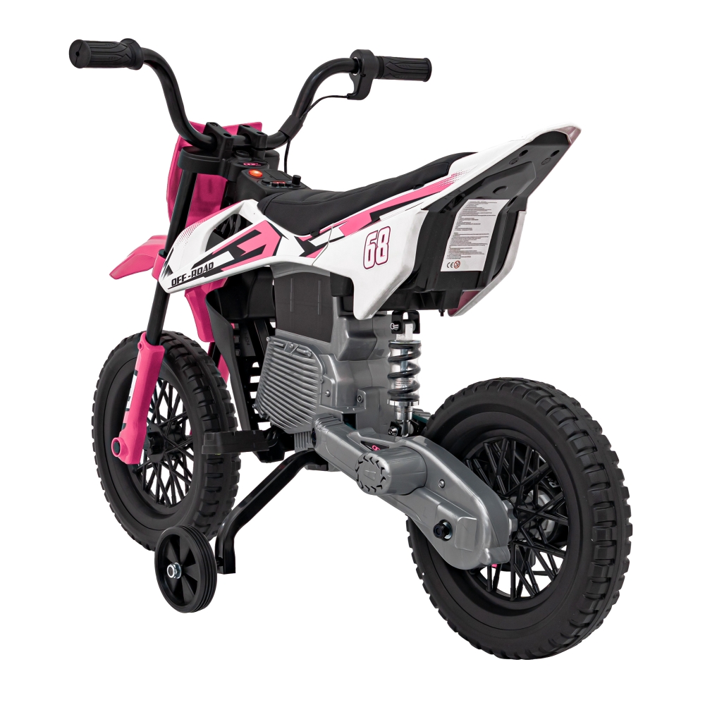 Elektrinis motociklas PANTONE 361C, Pink-Elektromobiliai vaikams, Motociklai-e-vaikas