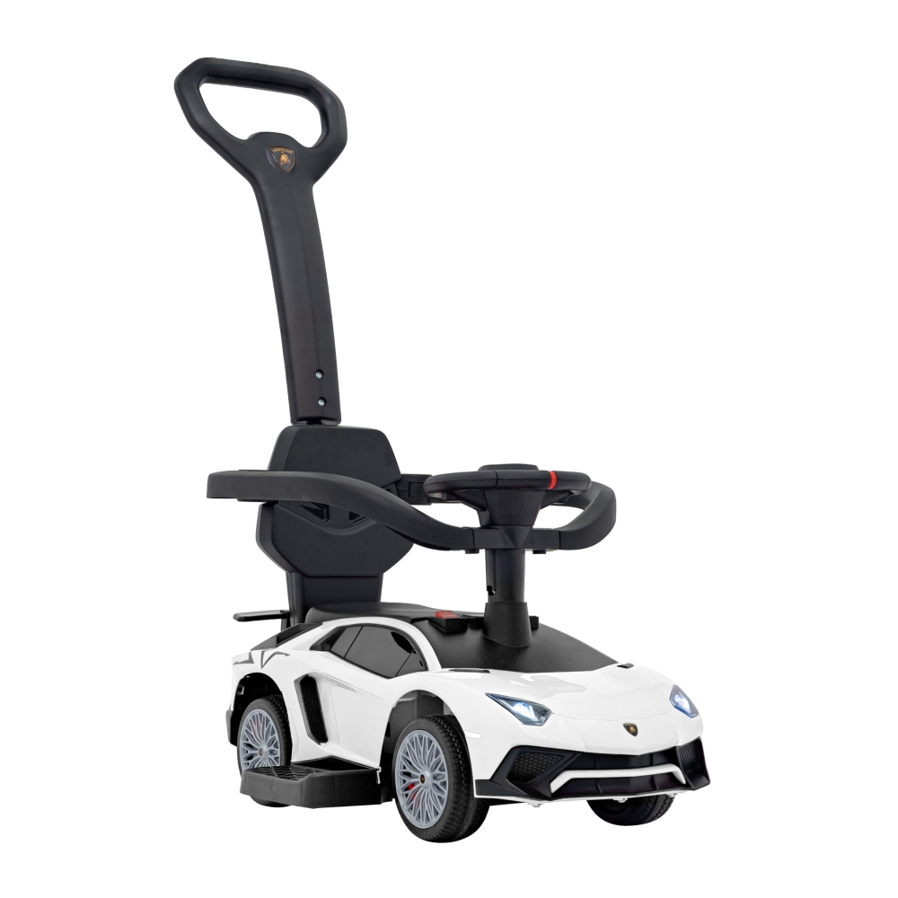 Lamborghini Aventador SV Push Ride, baltos spalvos-Judėjimui, Paspiriamosios mašinėlės ir jų priedai, Paspiriamos mašinėlės-e-va