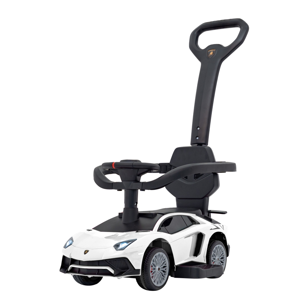 Lamborghini Aventador SV Push Ride, baltos spalvos-Judėjimui, Paspiriamosios mašinėlės ir jų priedai, Paspiriamos mašinėlės-e-va